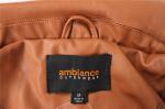 Water Resistant Coffee Faux Leather Bomber Jacket Womens 100% Polyurethane
