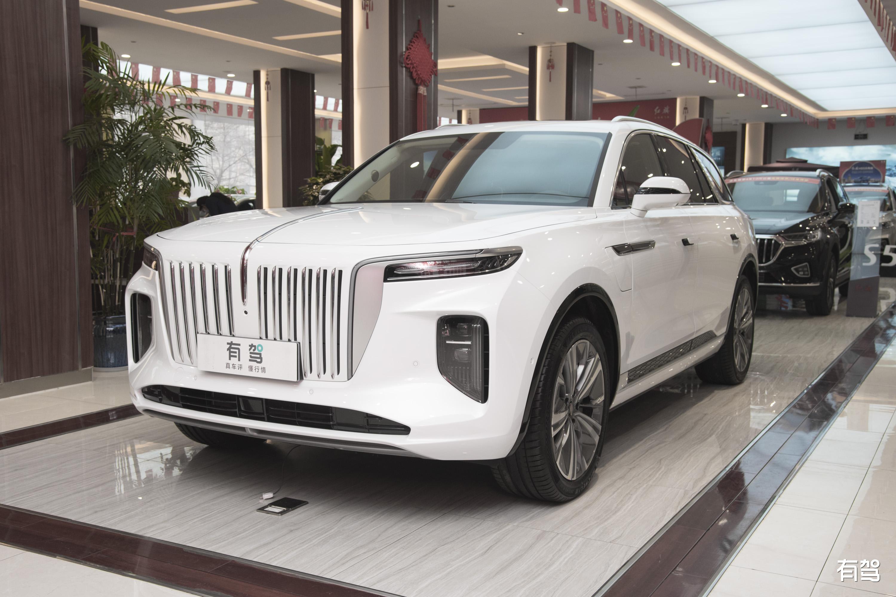 Best 660km Luxury Hongqi E-HS9 Electric EV Super Large Power High Max speed new energy vehicles Functions Chinese Brand used Car