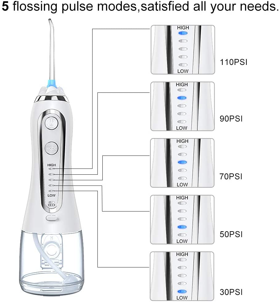 300ml IPX7 Oral Care Appliances Water Irrigation Dental Floss Power Irrigator Portable Water Flosser Teeth Cleaning Mini Travel