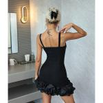 Sexy Ruffle Hem Square Neck Sleeveless Party Mini Dress Bodycon RuffleHem Love