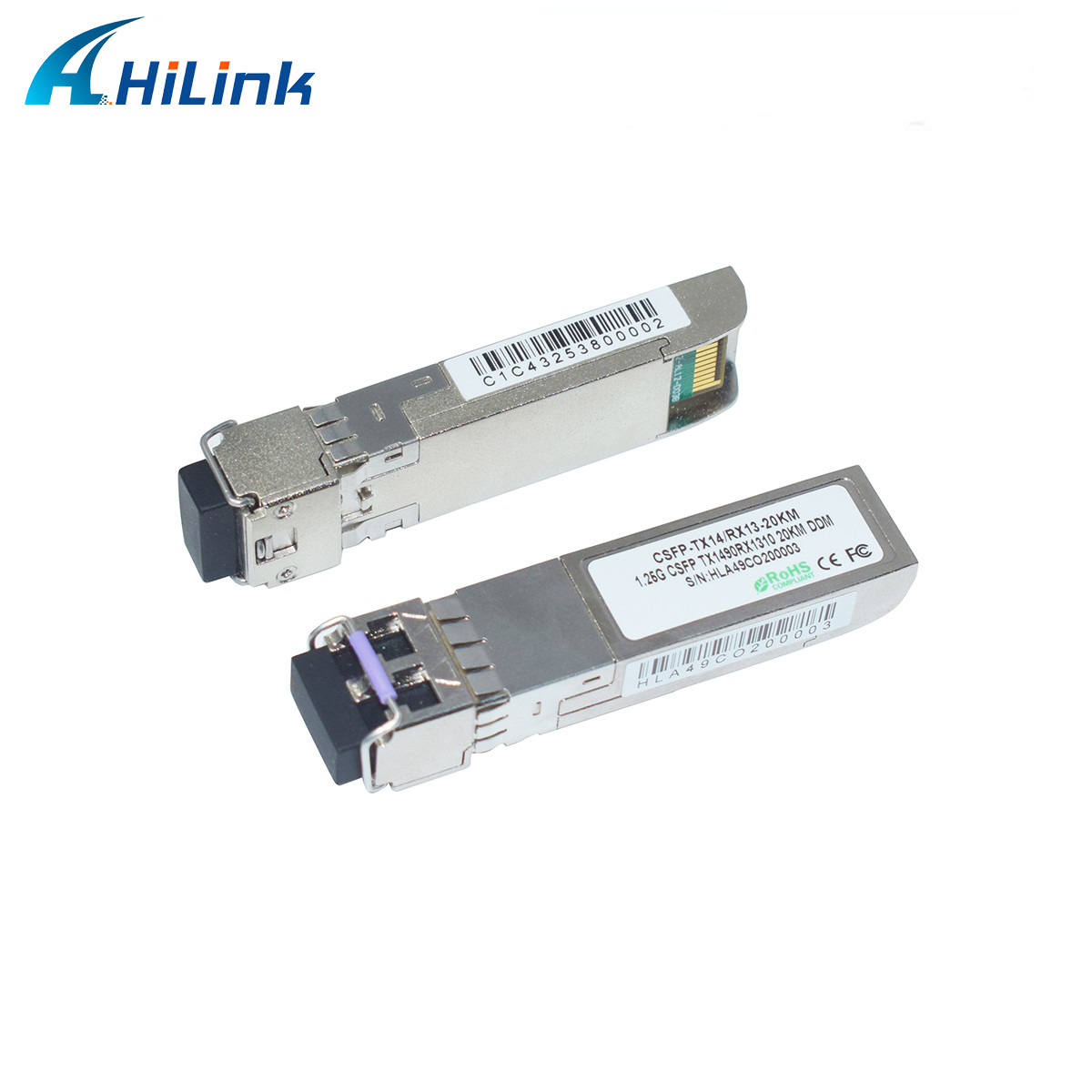 1490nm 1310nm LC SFP Transceiver Module 2 Bi - Directional In 1 SFP 1.25G Bidi 20KM