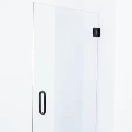 Customized Logo Elegant Single Frameless Hinged Glass Door for Bathroom and