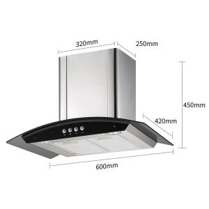 Quality Electric Cooker Ventless Kitchen Hood 100cm for Commercial wholesale