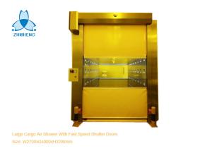 Quality depth 4000mm Full Stainless Steel 304 Space-Saving Industrial Air Shower Tunnel With 1.5kw Fast Speed Shutter Doors wholesale