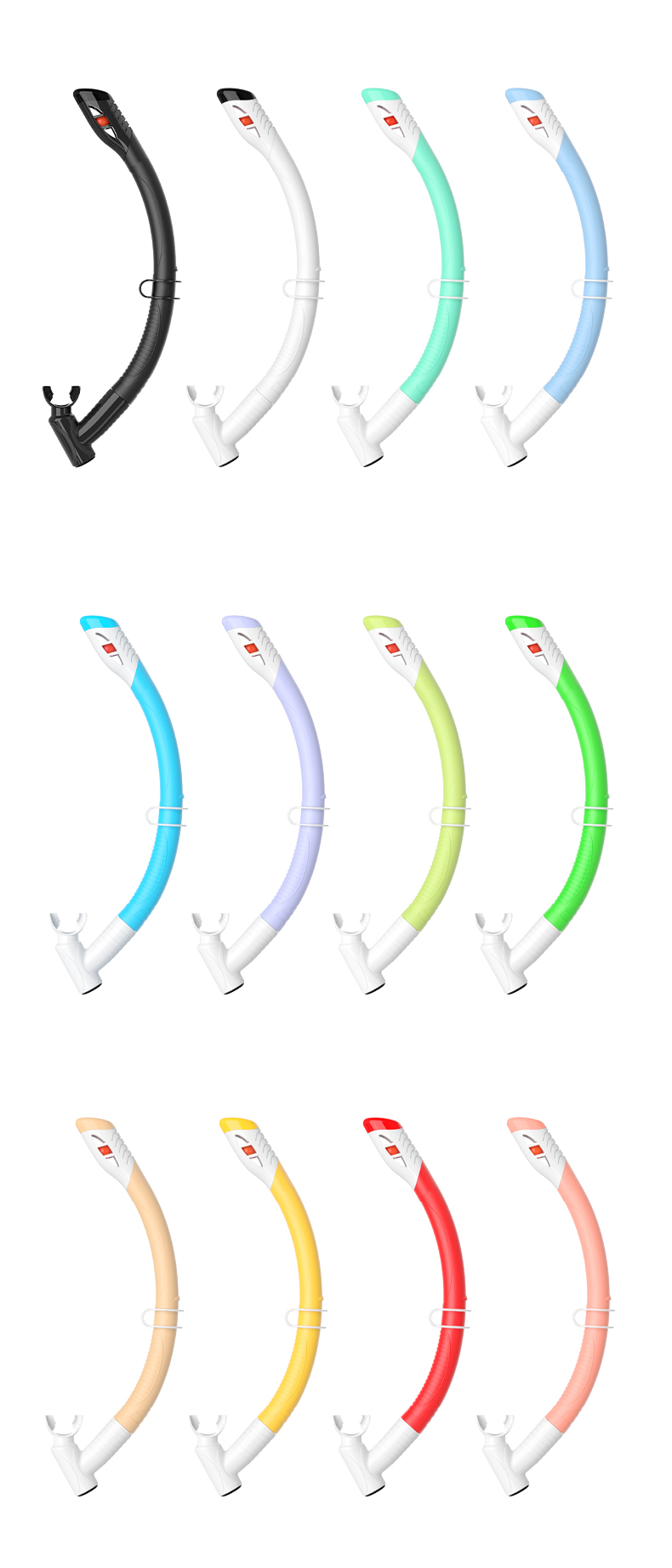Silicone Swimming Diving Scuba Breathing Tube Dry Snorkel For Kids