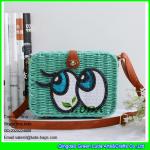 LDTT-013 big eyes rattan handbag fashion paper straw cosmetic shoulder bags