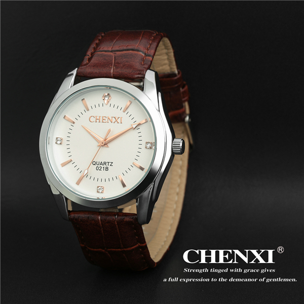 Men Fashion Watches Bright Fashion Jewelry Wholesale Price CHENXI Branding Leather Watches