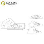 Manufacturer Supply Adjustable Furniture Hinge Metal Sofa Bed Recline Chair