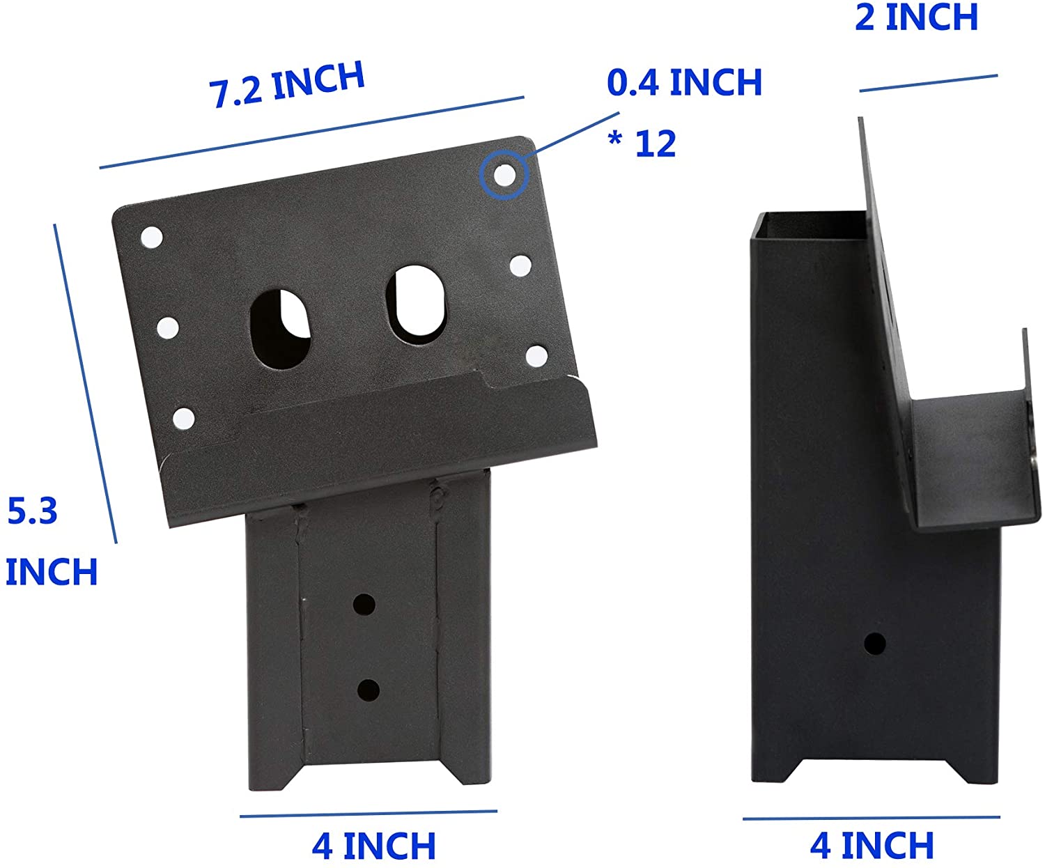 Versatile Metal 4x4 Compound Angle Platform Brackets for Shooting Shack Construction