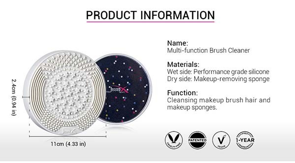 Compact Persian Violet Daily Makeup Brush Cleaner No Hurting Hands