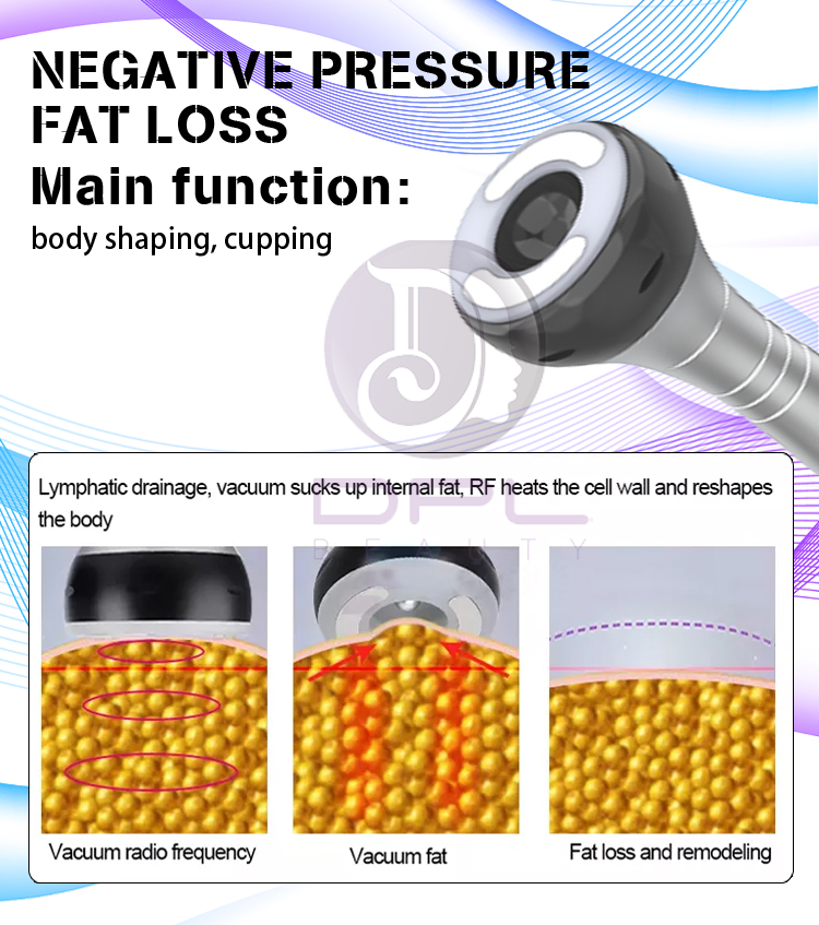 Portable Hand Held 6 in 1 80k Ultrasonic Cavitation RF Vacuum Machine Radio Frequency Weight Loss Cellulite Reduction for Salon