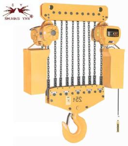 Quality 25T / 55000lb Electric Motor Chain Hoist With Beam Trolley Light Aluminum Alloy wholesale