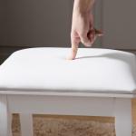 MDF 26kg Straight Solid Wood Stool With PU Leather Surface