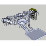 Fiberglass Combination Big Water Slide For Amusement Park Outdoor