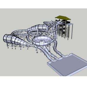 Quality Fiberglass Combination Big Water Slide For Amusement Park Outdoor wholesale