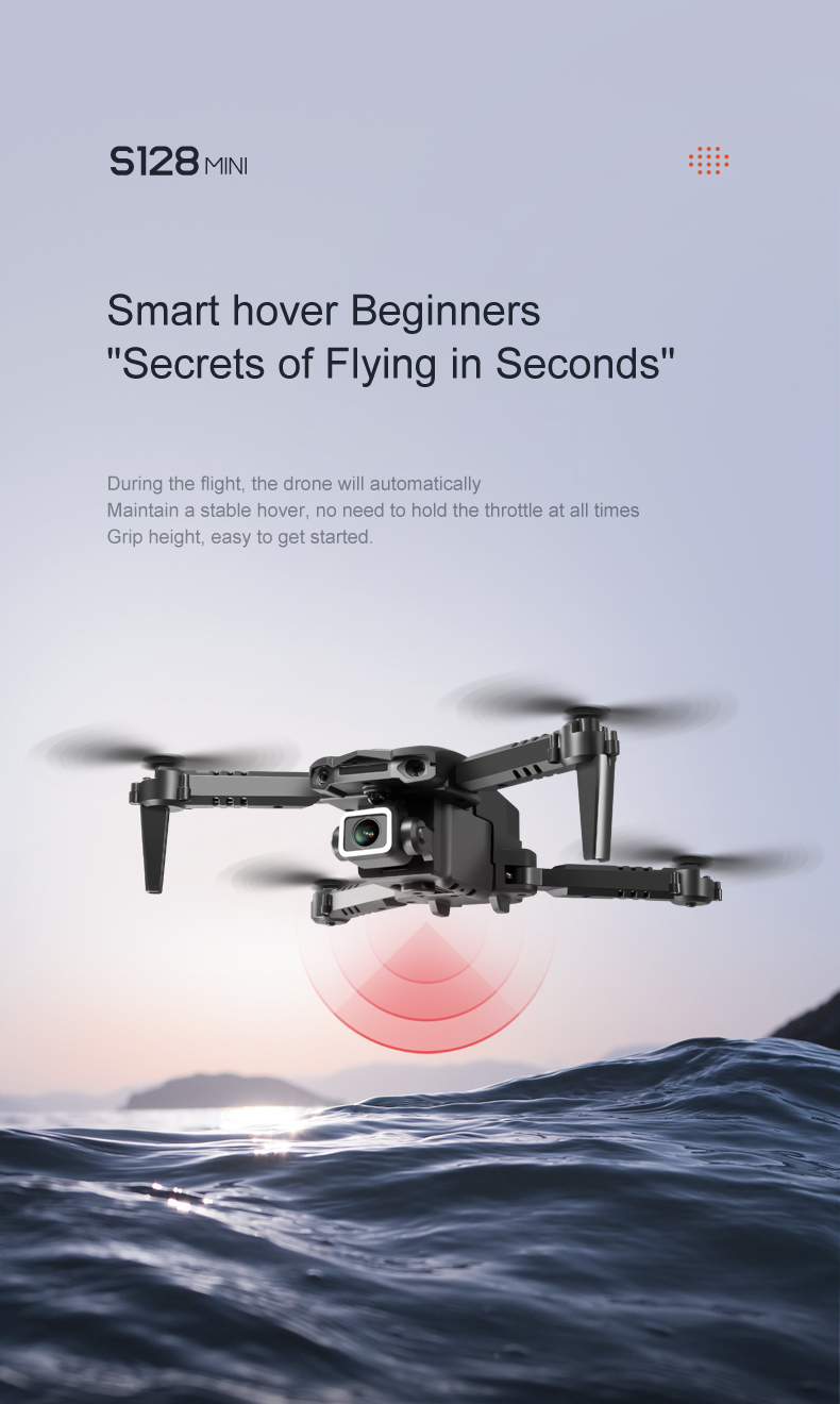 Maximum Flight Time S128 Mini Drone Portable 4k Dual Camera Obstacle Avoidance Take Off Landing Wifi Rc Drone