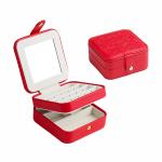Detachable Partitions Portable Travel Jewelry Case , Two Layer Jewelry Box 11.5
