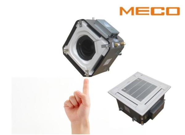900CFM ceiling suspended fan coil units , four way cassette chilled water fan