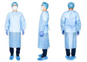 Quality Blue Disposable Non Woven Hospital Gown Clothing Surgical Surgeon Gown wholesale