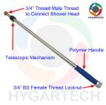 Telescopic Soft-Rain Spray Lance W/ Brass Ball Valve