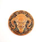 Round Zinc Alloy Metal Coins 1.75 Inch Antique Copper Finish 7 Deadly Sins