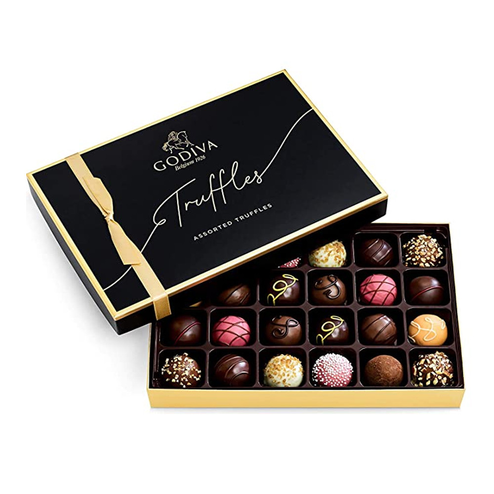 Custom Macaron Chocolate Packaging Folding Box With Plastic Tray Small Chocolate Gift Box