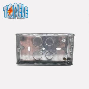Quality 0.6mm Bs4662 2 Gang 25mm Metal Flush Box Steel wholesale