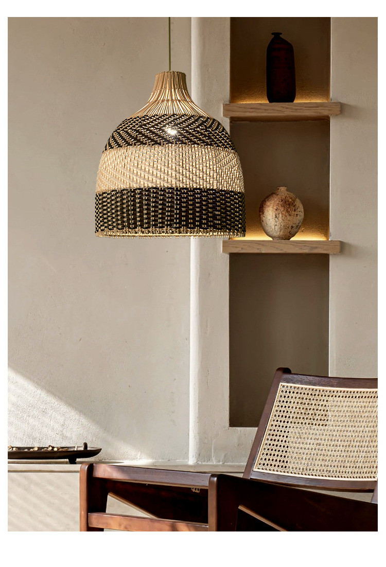 New Color Matching Rattan Lamp Vintage Pendant Light Fixtures Retro Hang lamp(WH-WP-68)