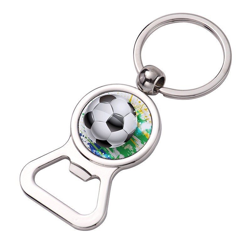 Decorative Sublimation Metal Keyrings With Bottle Opener European And American Style