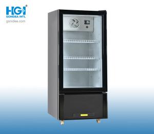 Quality HGI Single Door Upright Showcase Cooler Commercial Upright Display Fridge 126 Liter wholesale