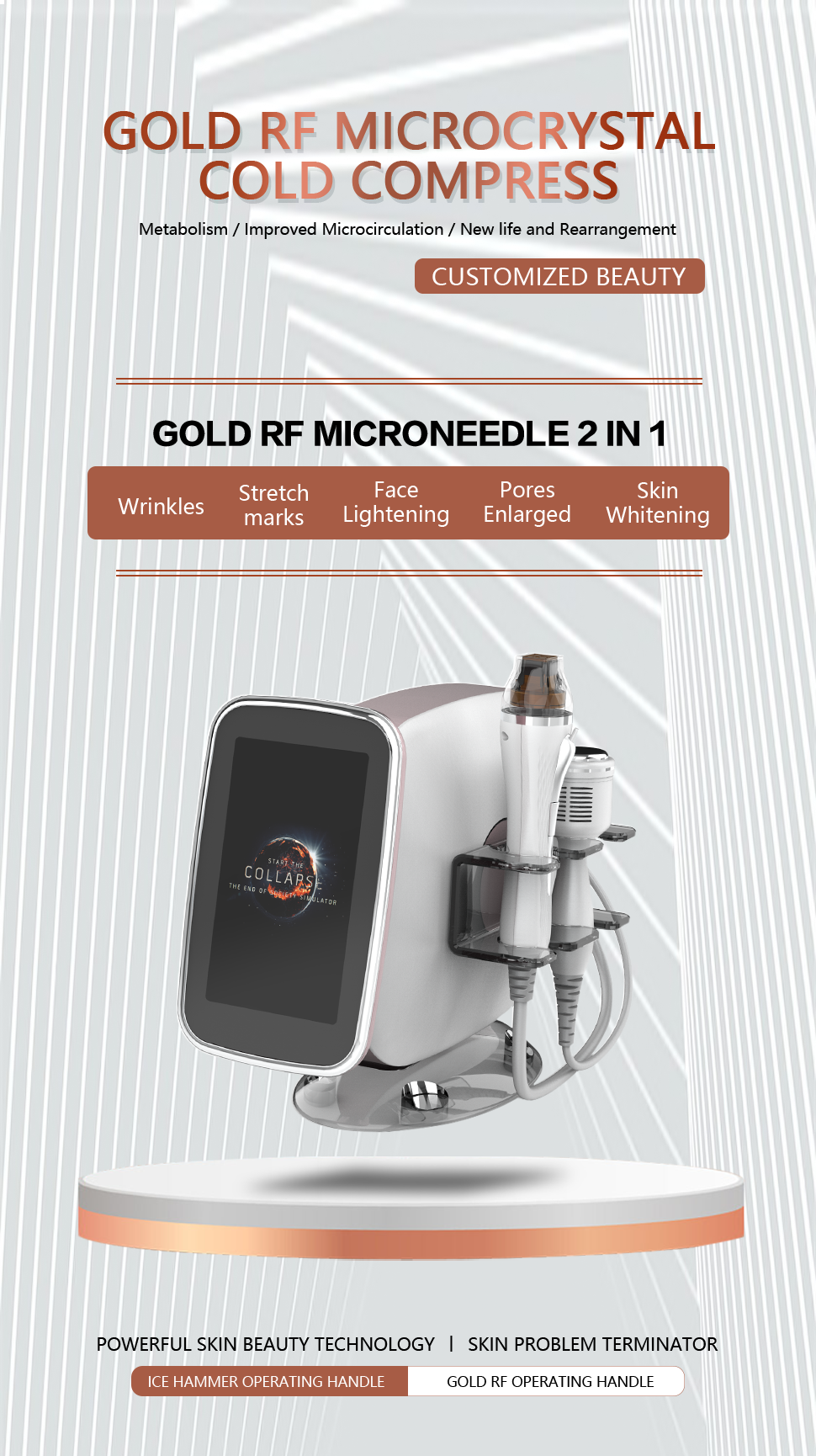 2023 New Multifunction Radio Frequency Micro Needling Rf Microneedling Machine Portable Face Beauty Equipment Device
