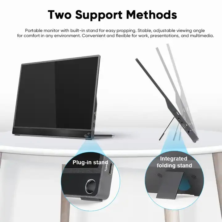 Slim 1080P Portable Touch Screen Monitor 14inch 15.6 Inch