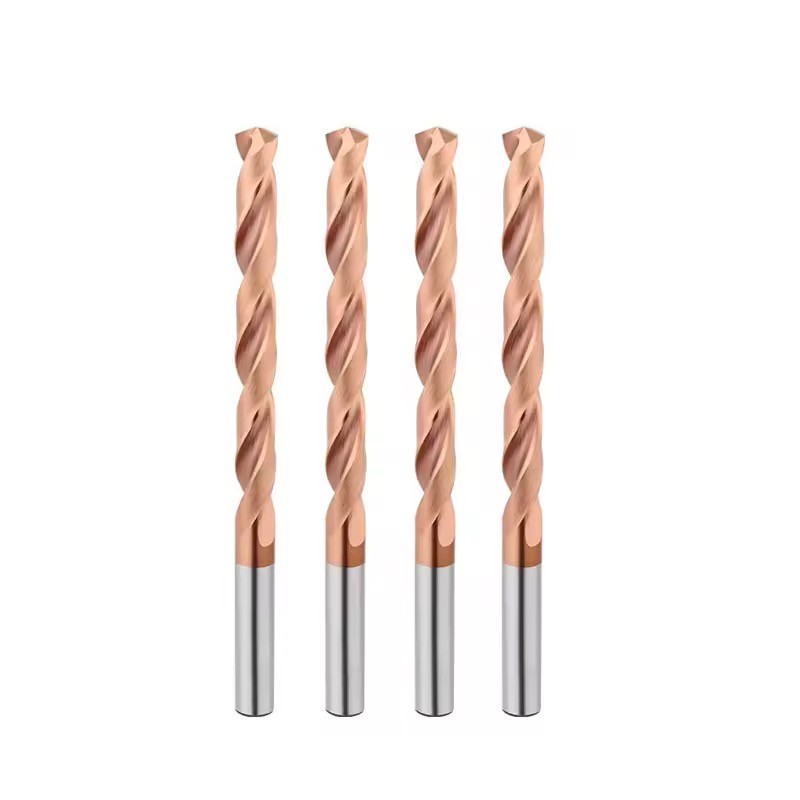 HRC55 Carbide Drill Bits Straight Shank Tungsten Drill Bits External Cooling Twist Drill Bits for Alloy Steel