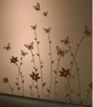 Novelty Classic PVC Butterfly Branches Wall Flower Stickers F062