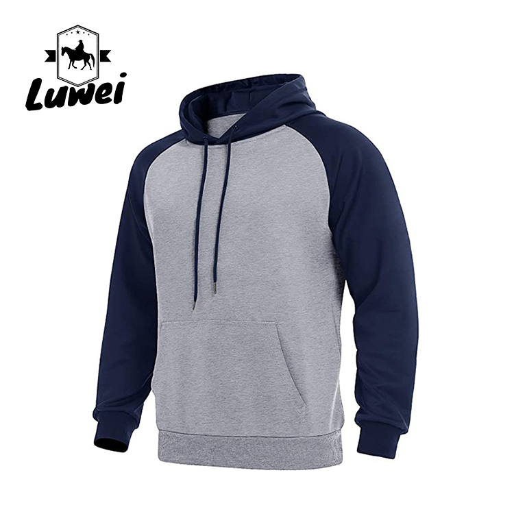 Custom Vintage Sweat-shirt Bluzy Embroidered Contrasting Colors Knit Fitness Polyester Slim Fit Hoodies For Men