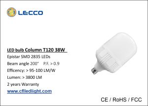 Quality Engineering High Brightest Led Light Bulb 38W , Warm White Industrial Led Bulbs B22 / E27 wholesale