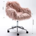19.84lbs Faux Fur Adjustable Office Chair