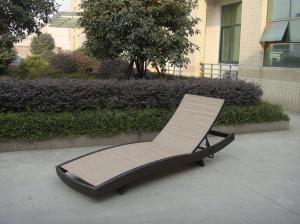 Quality Poolside Rattan Sun Lounger With Powder Coated Aluminium Frame wholesale