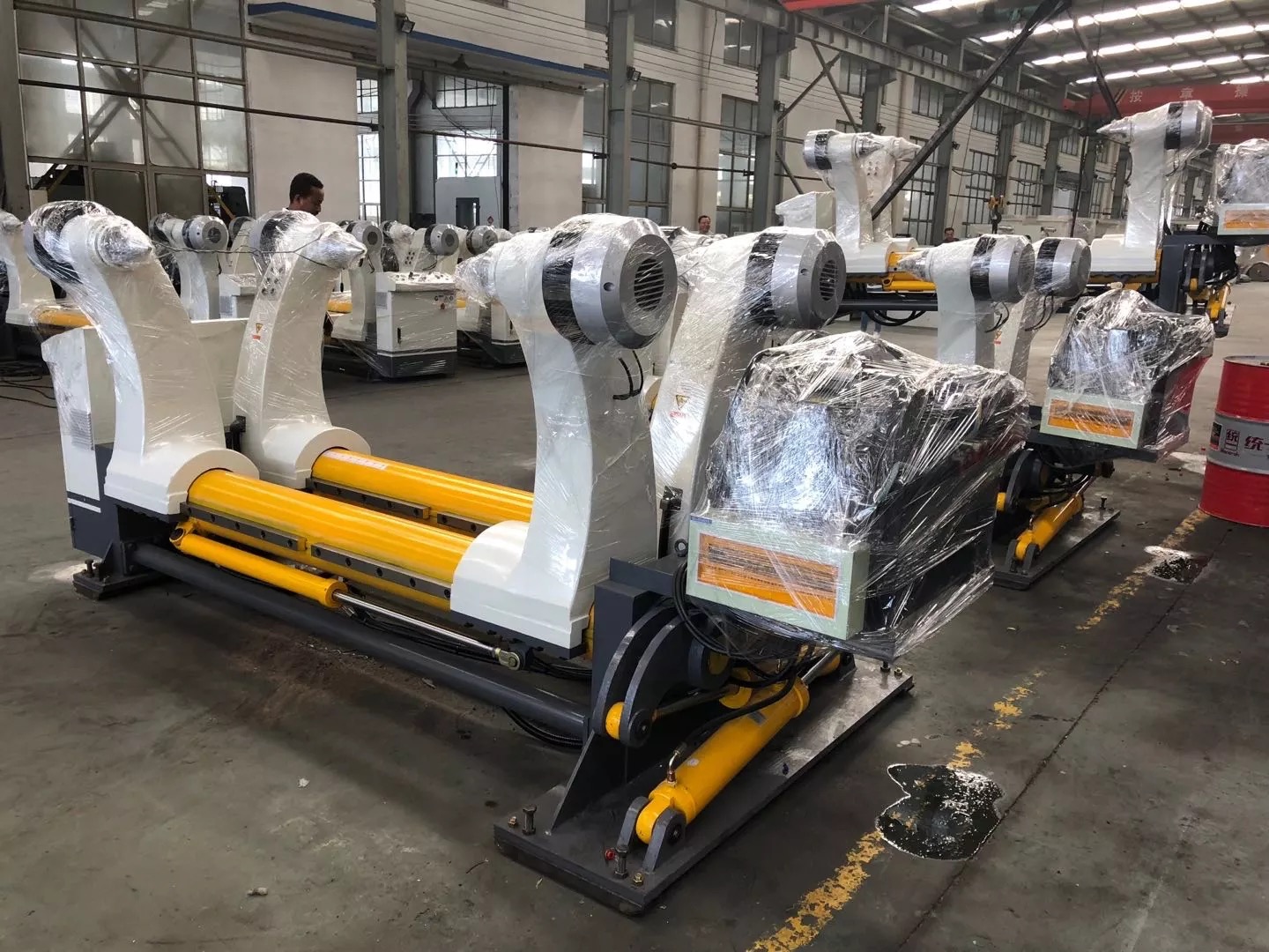 Electric Driven Fully Automatic Single Facer Corrugated Cardboard Production Line