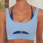 Set of sanded back double-layer bra zip top sports running fitness yoga dress