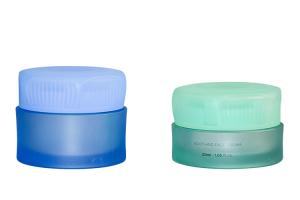 Quality 30g/ 50g Customized One Click Cream Jar Face Cream Hair Cream Container Skin Care Packaging Push Botton Cap UKC69C wholesale