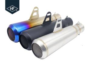Quality Slip On 45 Steel Custom Motorcycle Mufflers , Colored 51mm Motorcycle Muffler wholesale
