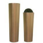 Indoor plant growing chrome steel flowers pots and planters