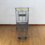 80L Galvanized Supermarket Trolleys Travellator Wheel Metal Shopping Trolley