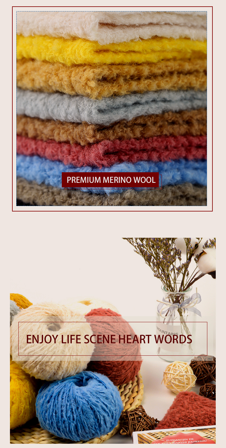 3NM Merino Fluffy Knitting Wool Yarn For Scarf