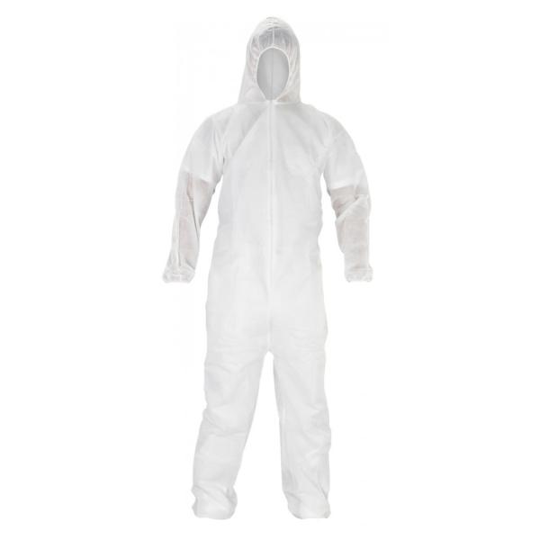 Hygienic Disposable Protective Coveralls High Filtration Capacity Dust