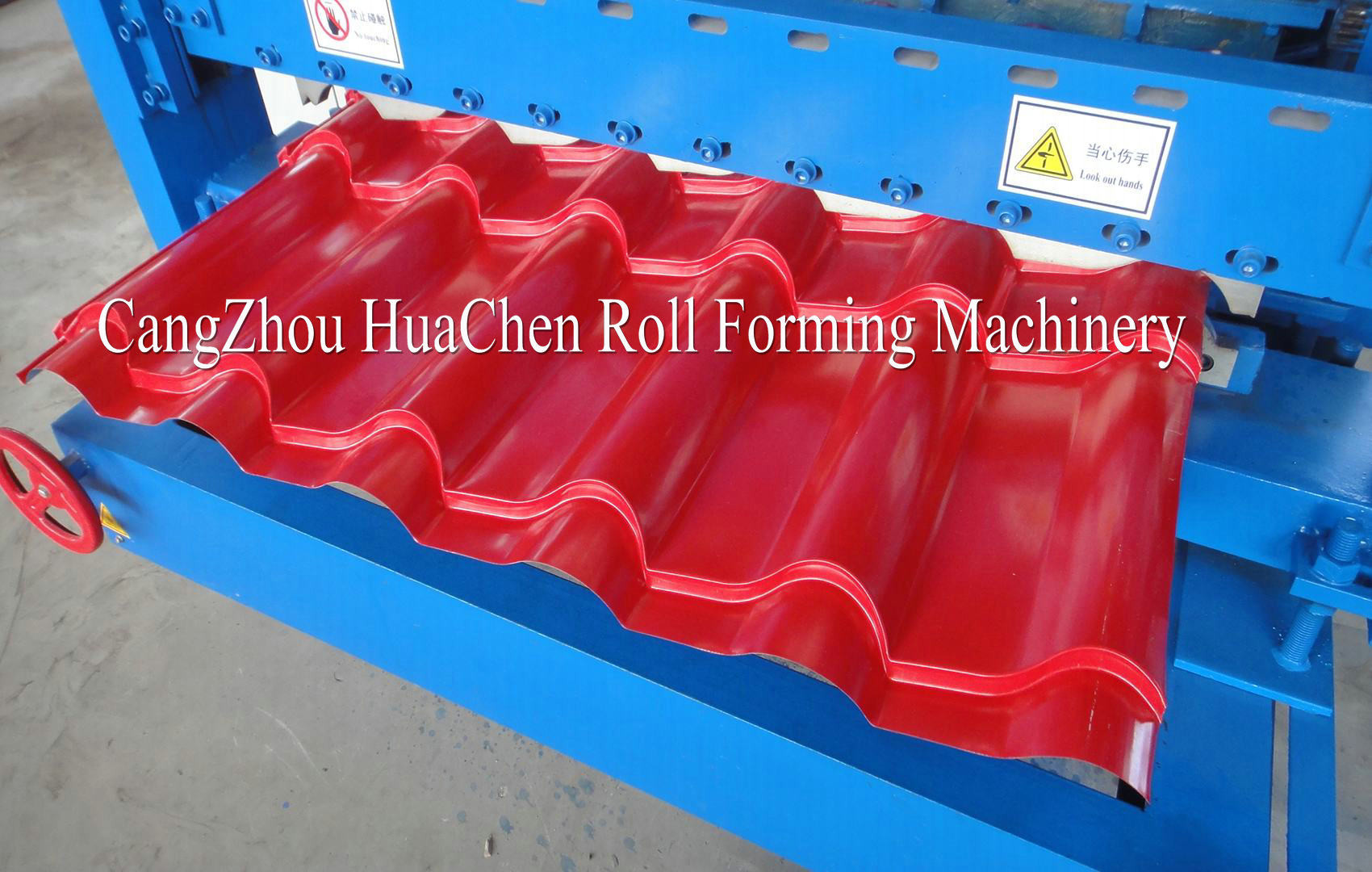 PPGI Colored Glazed Tile Roll Forming Machine 380V 50HZ 3phase