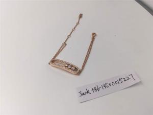 Quality 3 diamonds necklace 18kt gold with yellow gold or white gold or pink gold wholesale