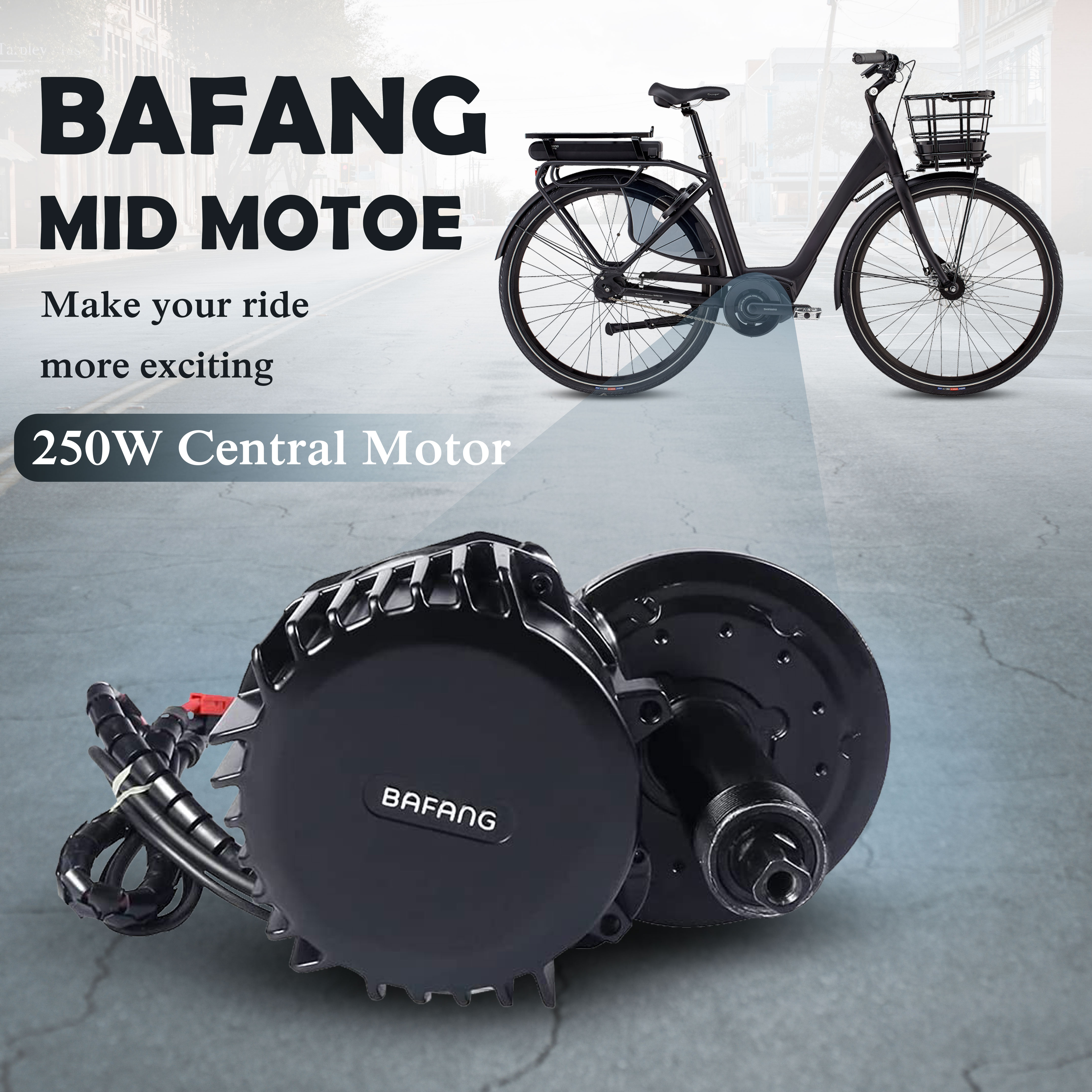 36v 10ah Electric City Bike Hub Motor Lithium Battery
