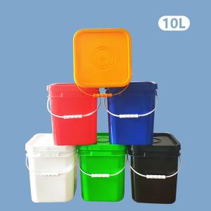Quality 10L Square HDPE Plastic Container For Dry Goods Packing Liquid Storage wholesale